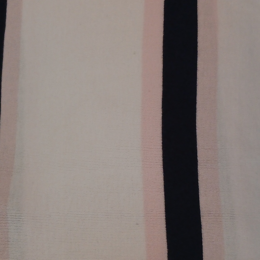 Tommy Hilfiger Women's Short Sleeve V-Neck Top - Pink and Black Stripes - Picture 5 of 5